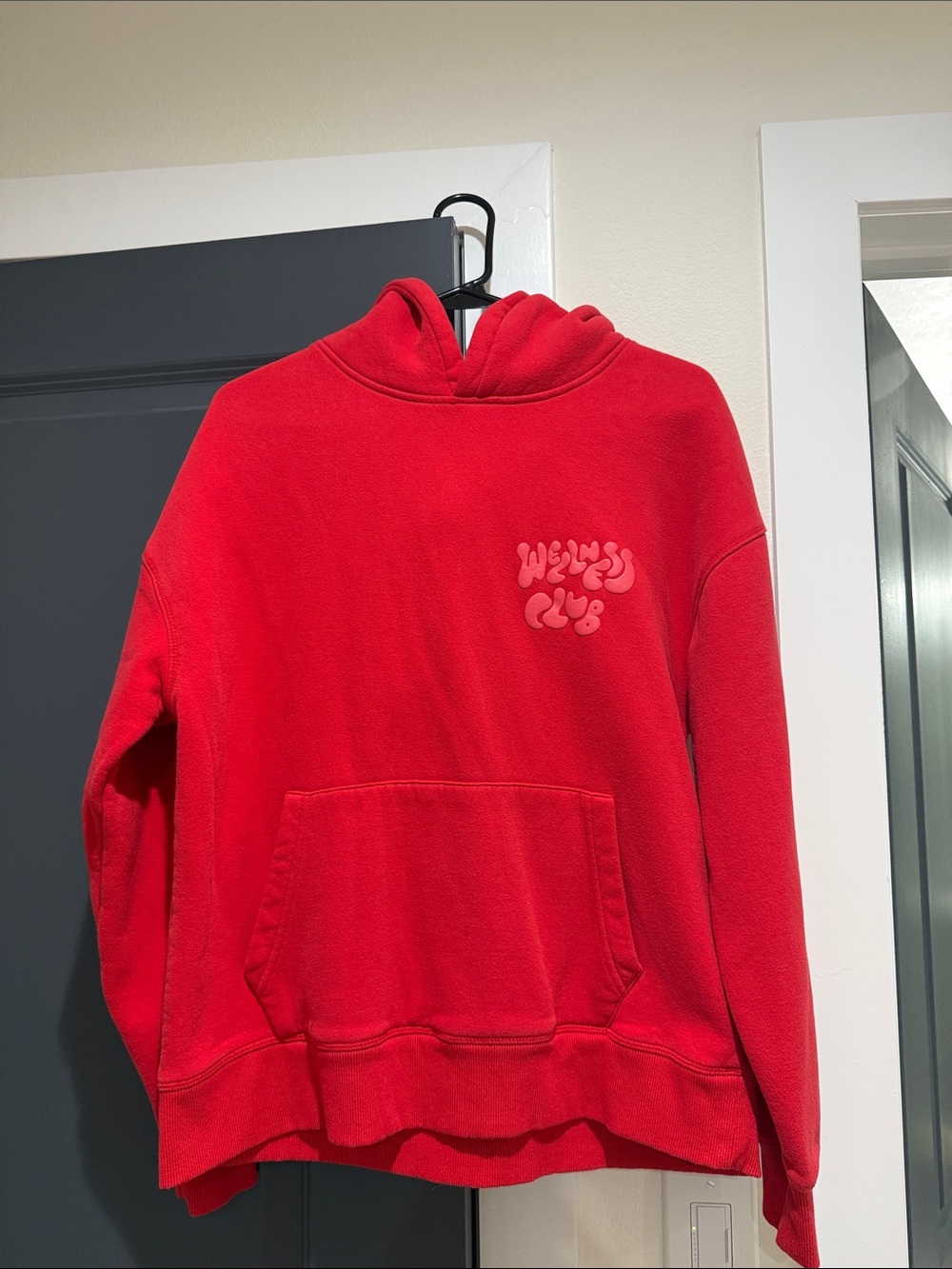 Red Hoodie with Graphic Logo